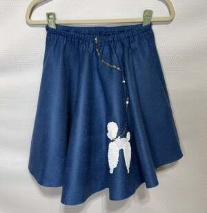 Distinctive Costumes Blue Poodle Skirt One Size 50s Sock Hop Rockabilly USA